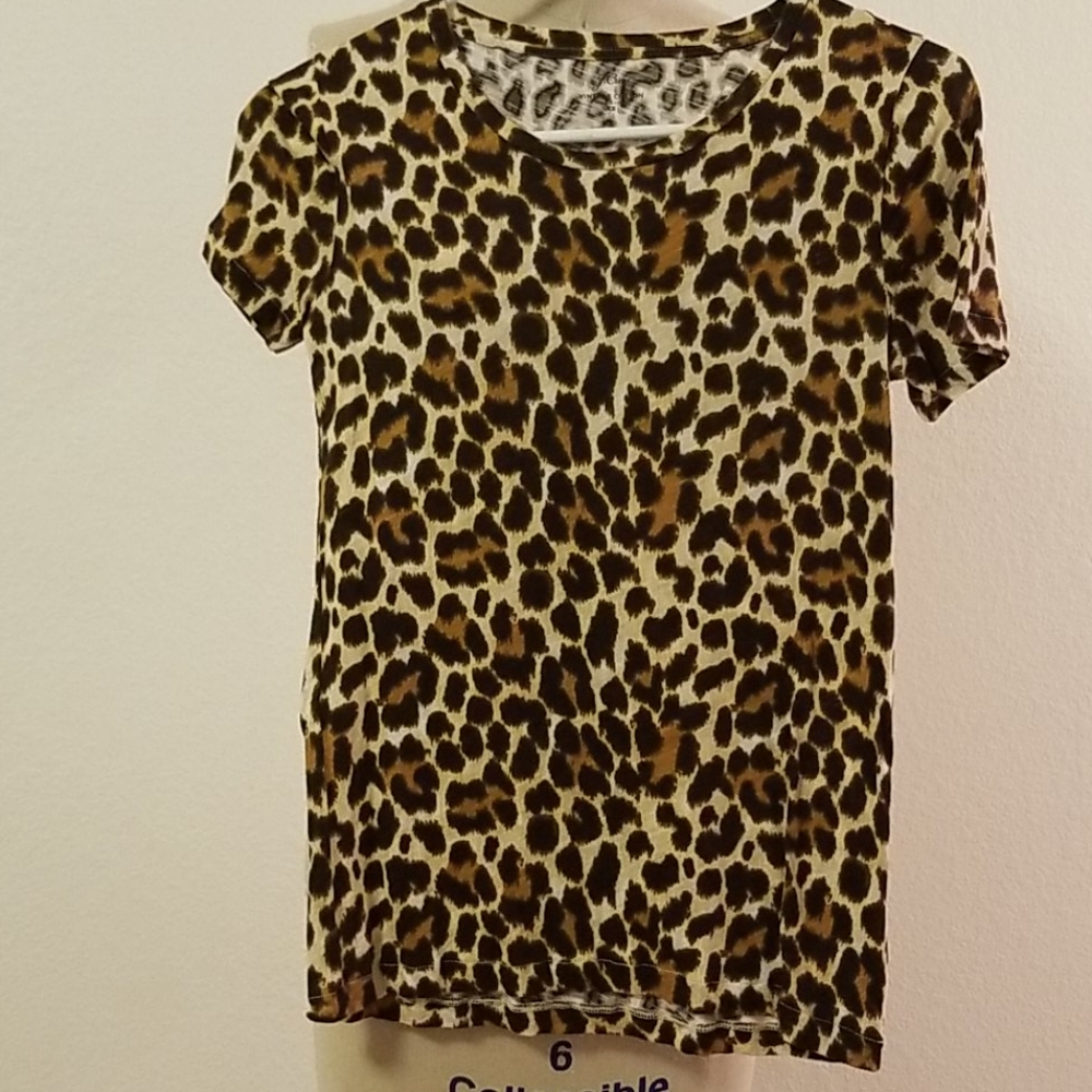 J crew cheeta print t shirt